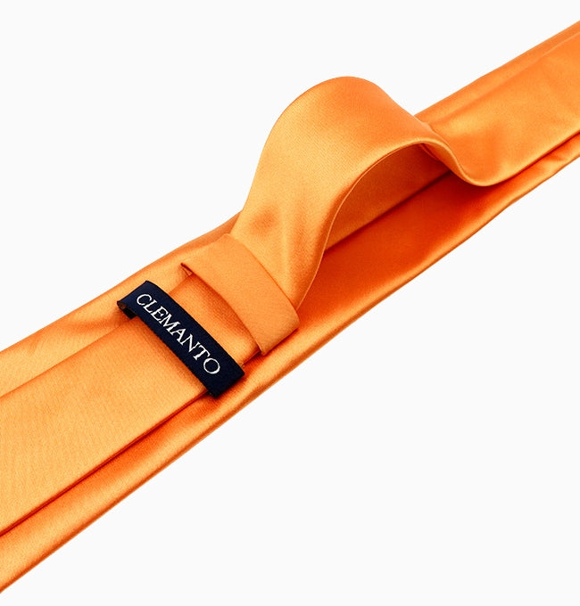 Cravate Orange Brûlé Homme en Polyester