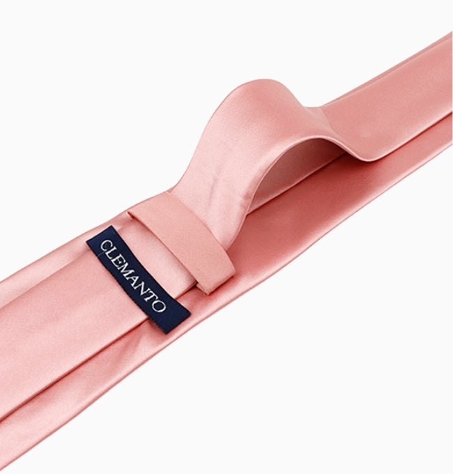 Cravate Rose Dragée Homme en Polyester