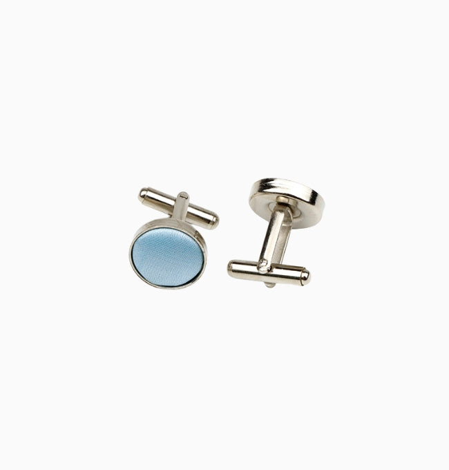 Boutons de Manchette Bleu Ardoise en Polyester