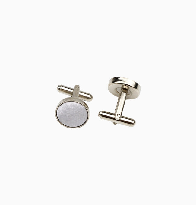 Boutons de Manchette Gris en Polyester