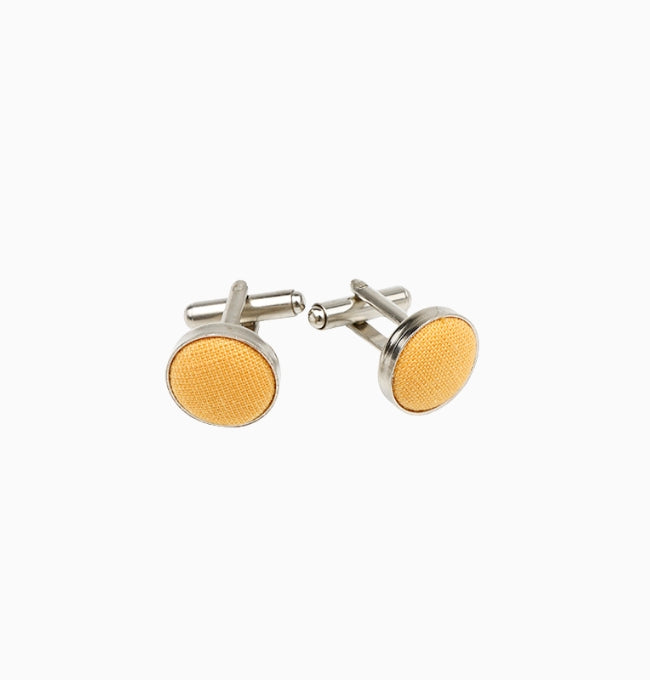 Boutons de Manchette Jaune en Coton