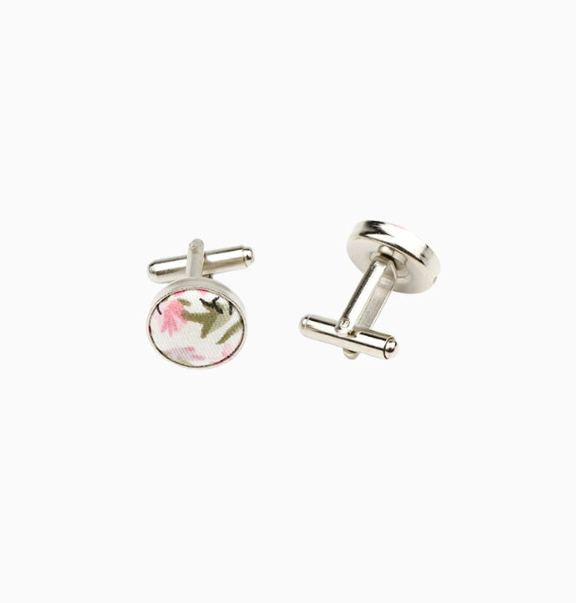Boutons de Manchette Liberty Rose Alstroemeria en Coton