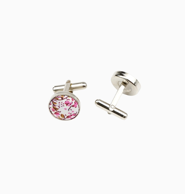 Boutons de Manchette Liberty Rose Magnolia en Coton