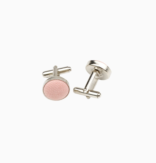 Boutons de Manchette Rose Nude en Coton Côtelé