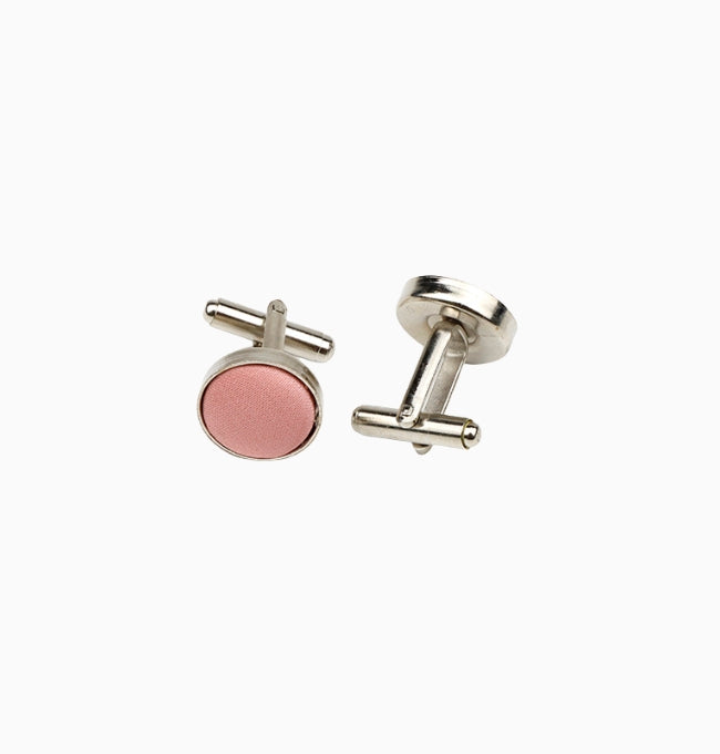 Boutons de Manchette Rose en Polyester