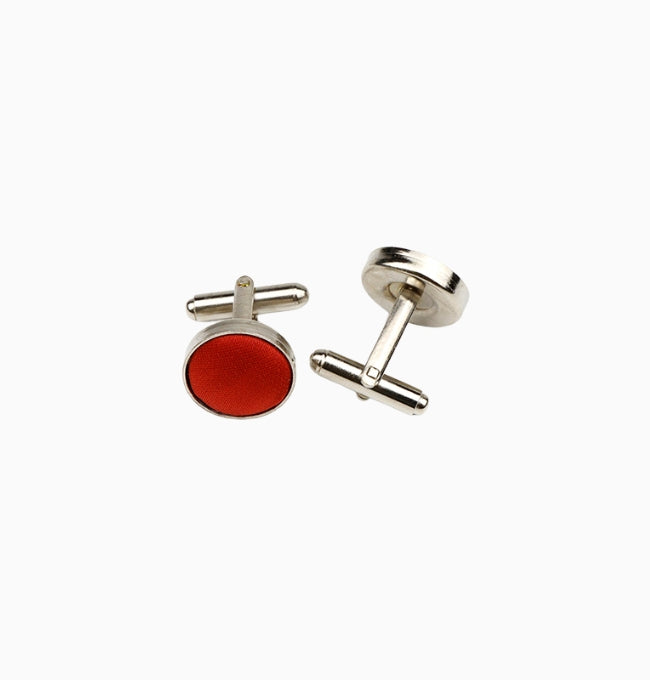 Boutons de Manchette Terracotta Terre en Polyester