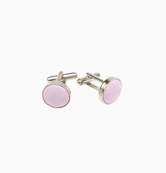 Boutons de Manchette Violet Lavande en Coton