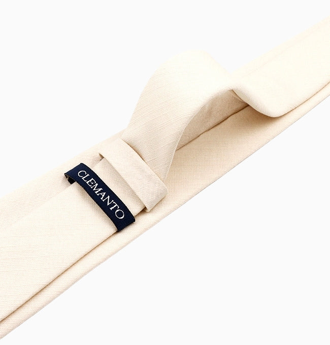 Cravate Beige Homme en Coton