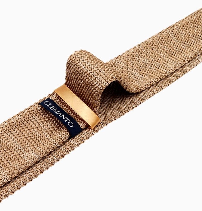 Cravate Beige Homme en Tricot