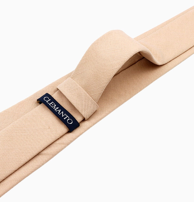 Cravate Beige Sable Homme en Coton