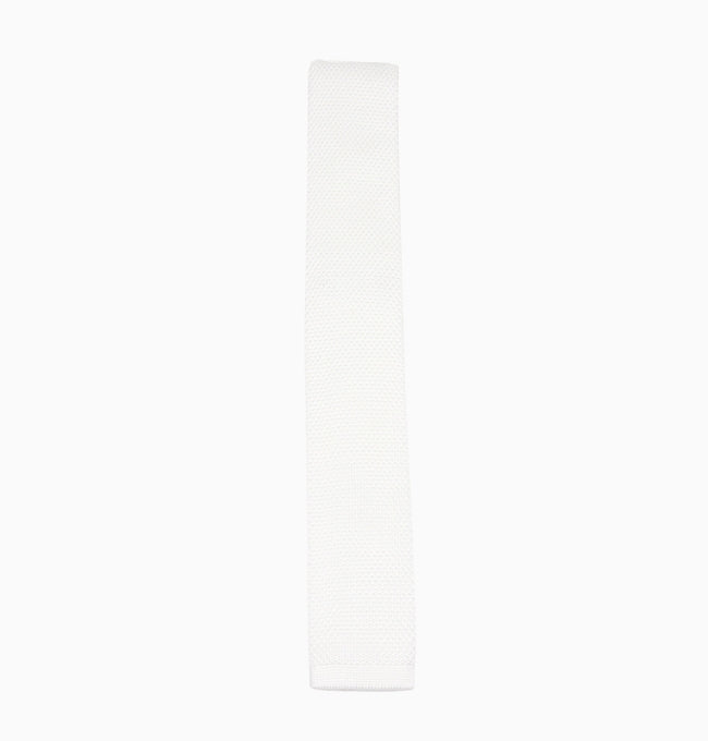 Cravate Blanc Homme en Tricot