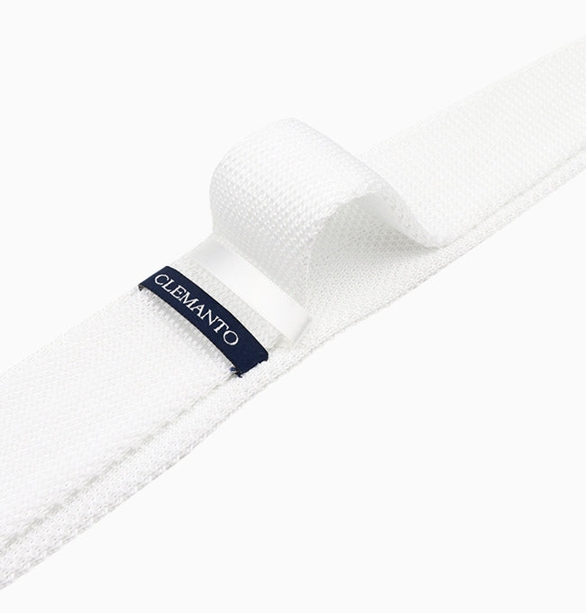 Cravate Blanc Homme en Tricot
