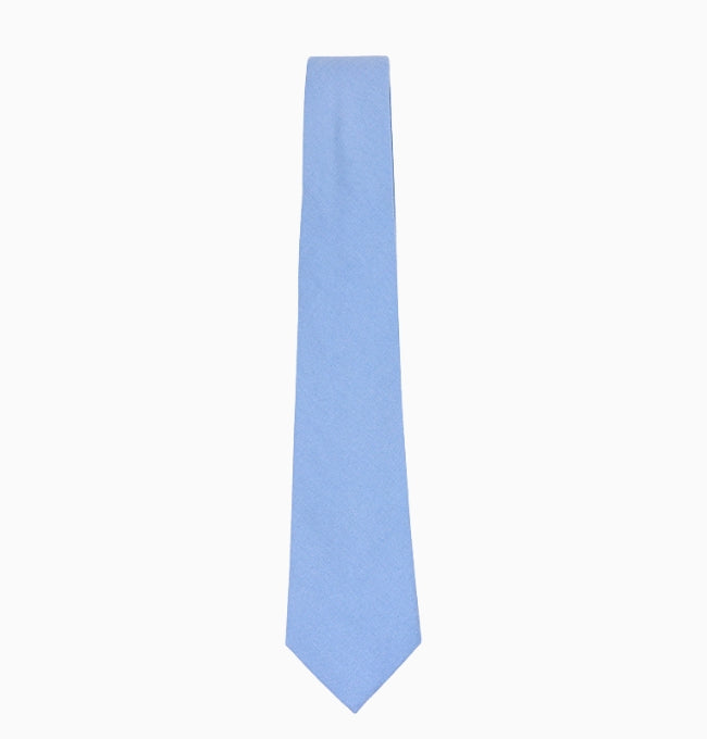 Cravate Bleu Ardoise Homme en Coton