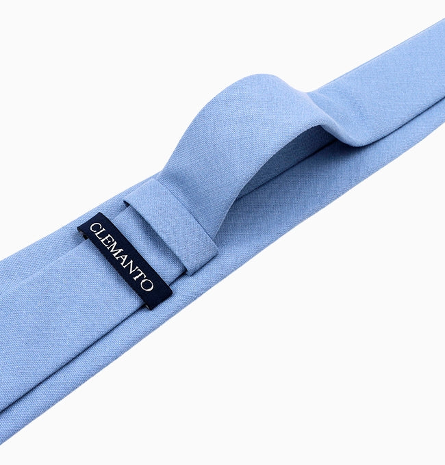 Cravate Bleu Ardoise Homme en Coton