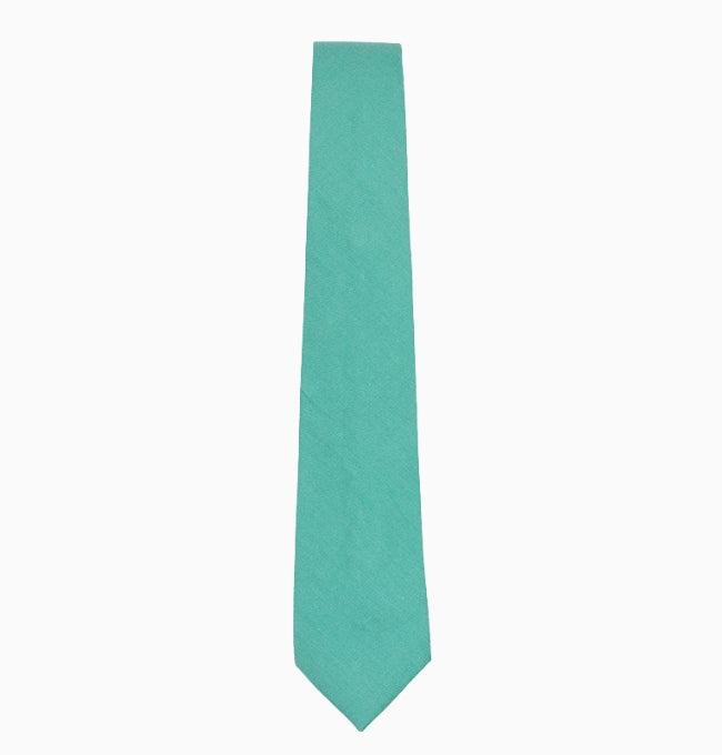 Cravate Bleu Azur Homme en Coton Côtelé