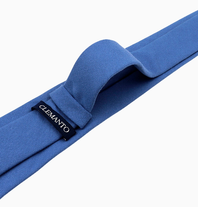 Cravate Bleu Cobalt Homme en Coton Côtelé