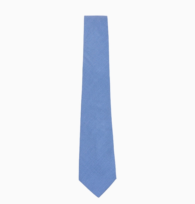 Cravate Bleu Homme en Coton