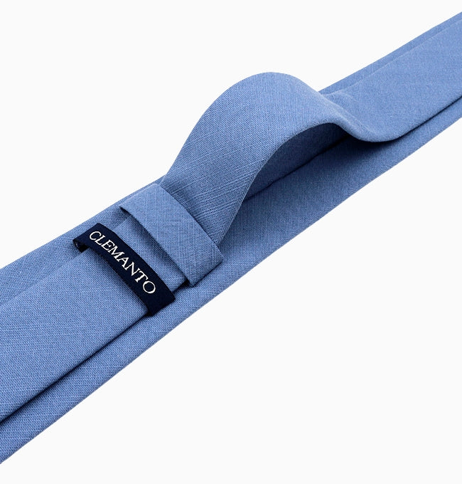 Cravate Bleu Homme en Coton