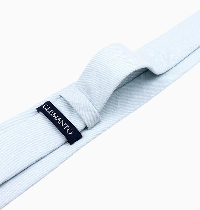 Cravate Bleu Homme en Coton Côtelé