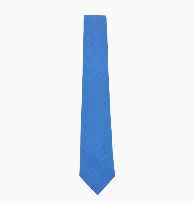 Cravate Bleu Indigo Homme en Coton