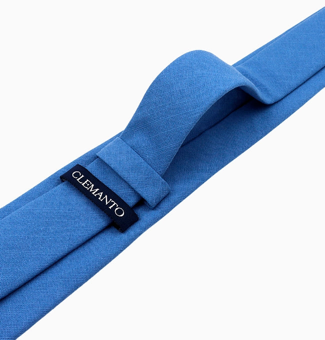 Cravate Bleu Indigo Homme en Coton