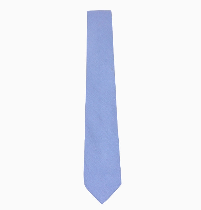 Cravate Bleu Pétrole Homme en Coton Côtelé