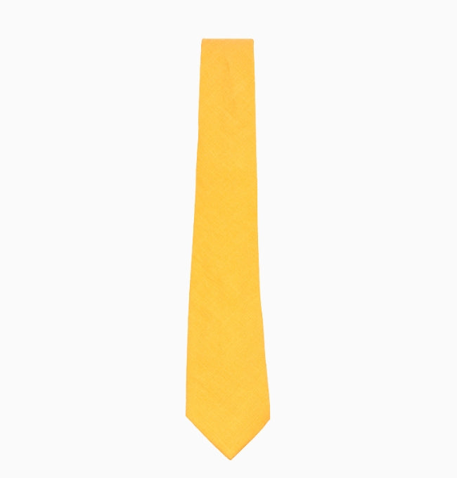 Cravate Jaune Homme en Coton