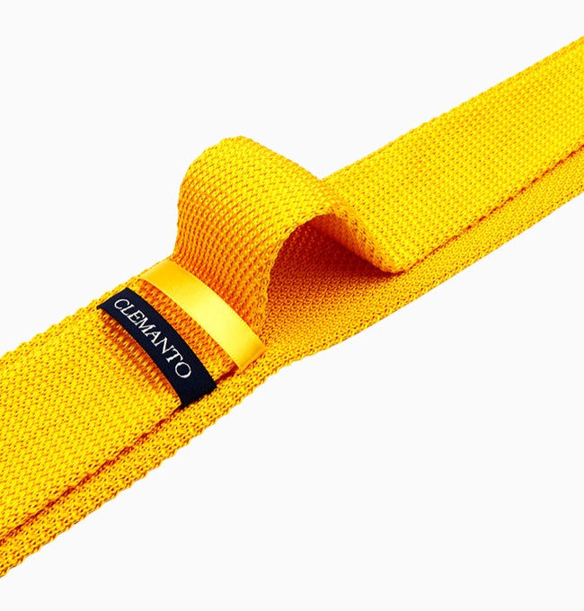 Cravate Jaune Homme en Tricot