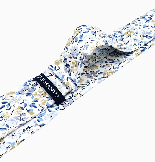 Cravate Liberty Bleu Campanule Homme en Coton