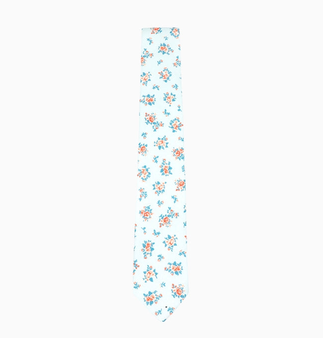 Cravate Liberty Bleu Ciel Plumbago Homme en Coton