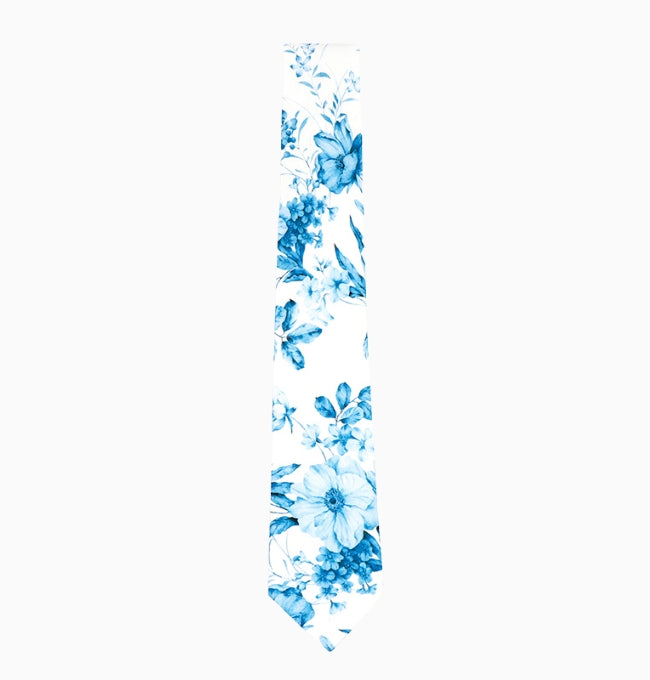Cravate Liberty Bleu Hortensia Homme en Coton