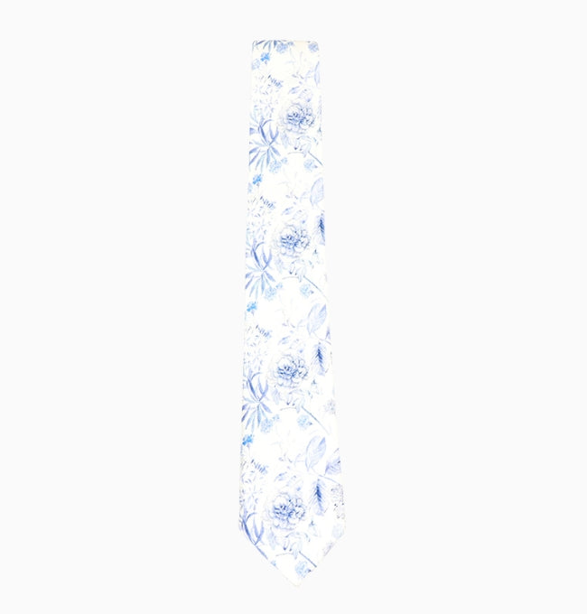 Cravate Liberty Bleu Iris Homme en Coton