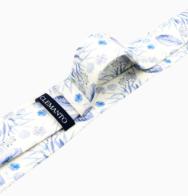 Cravate Liberty Bleu Iris Homme en Coton