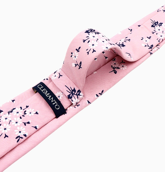 Cravate Liberty Rose Glaïeul Homme en Coton