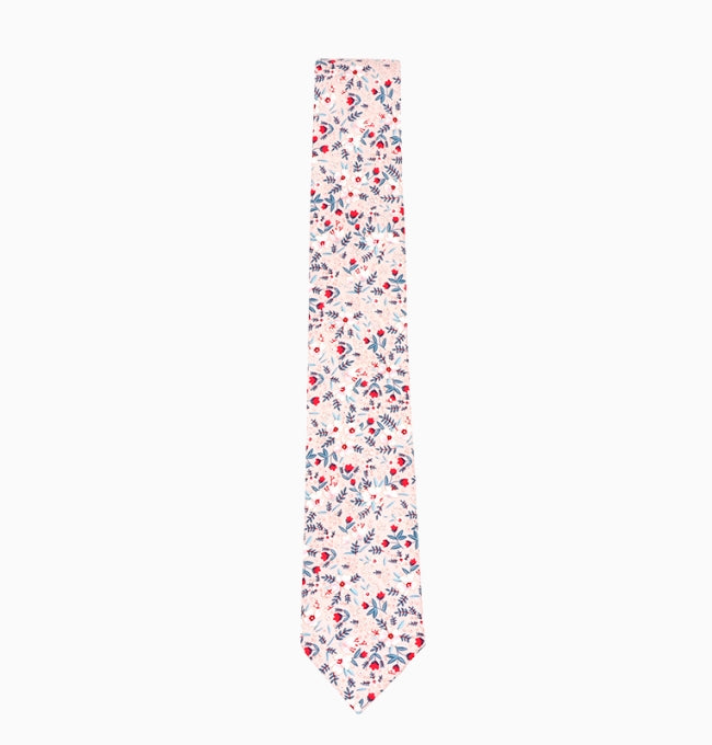 Cravate Liberty Rose Pivoine Homme en Coton