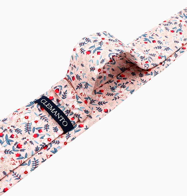 Cravate Liberty Rose Pivoine Homme en Coton