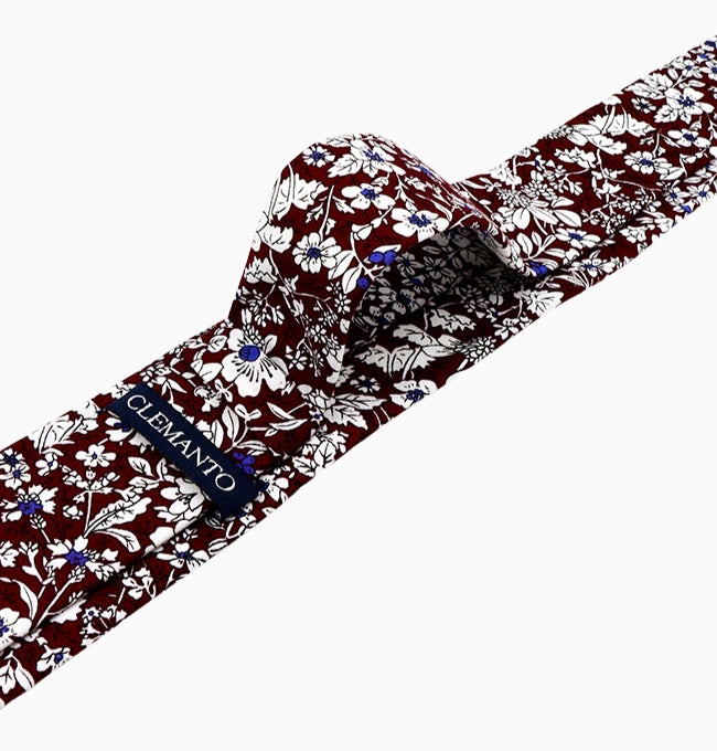 Cravate Liberty Rouge Coquelicot Homme en Coton