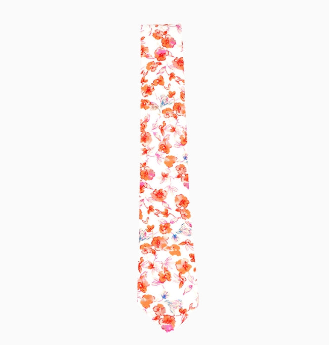 Cravate Liberty Rouge Dahlia Homme en Coton