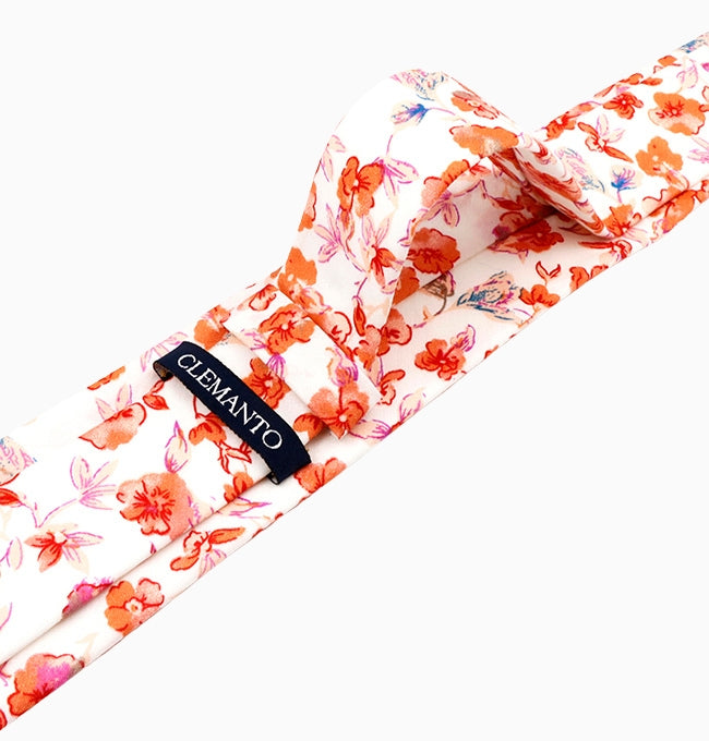 Cravate Liberty Rouge Dahlia Homme en Coton