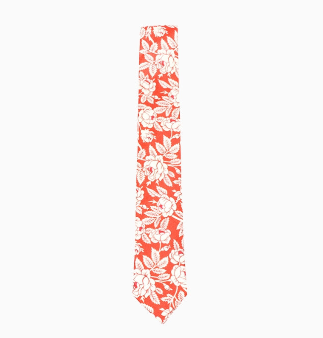 Cravate Liberty Terracotta Amaryllis Homme en Coton