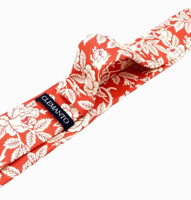 Cravate Liberty Terracotta Amaryllis Homme en Coton