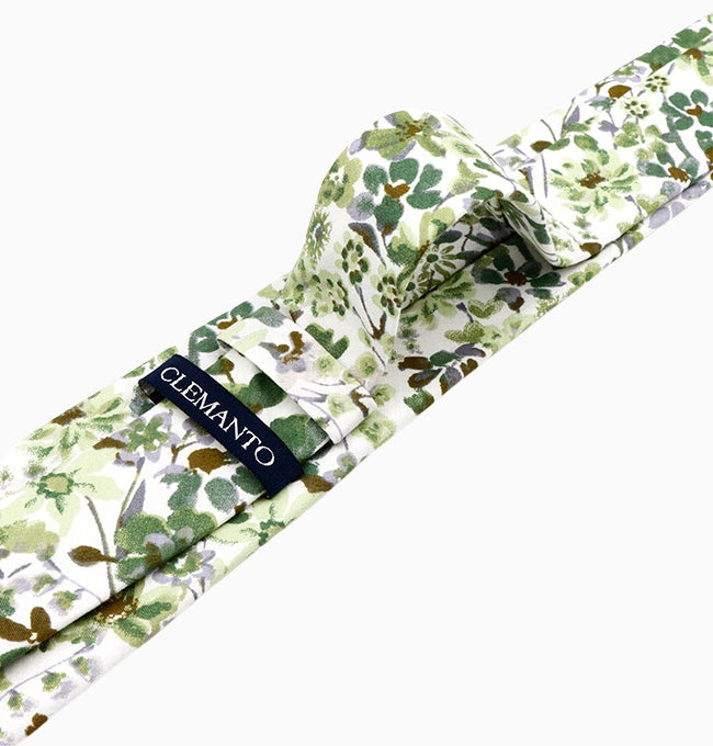 Cravate Liberty Vert Anémone Homme en Coton