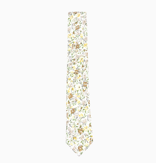Cravate Liberty Vert Eucalyptus Homme en Coton