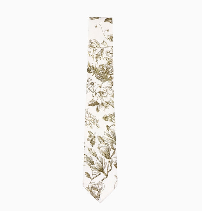 Cravate Liberty Vert Lysimaque Homme en Coton