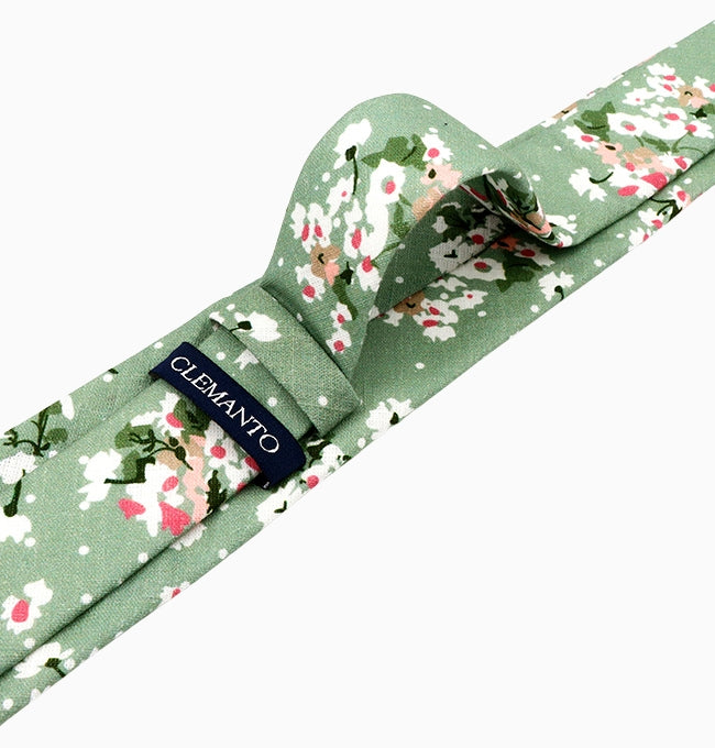 Cravate Liberty Vert Renoncule Homme en Coton