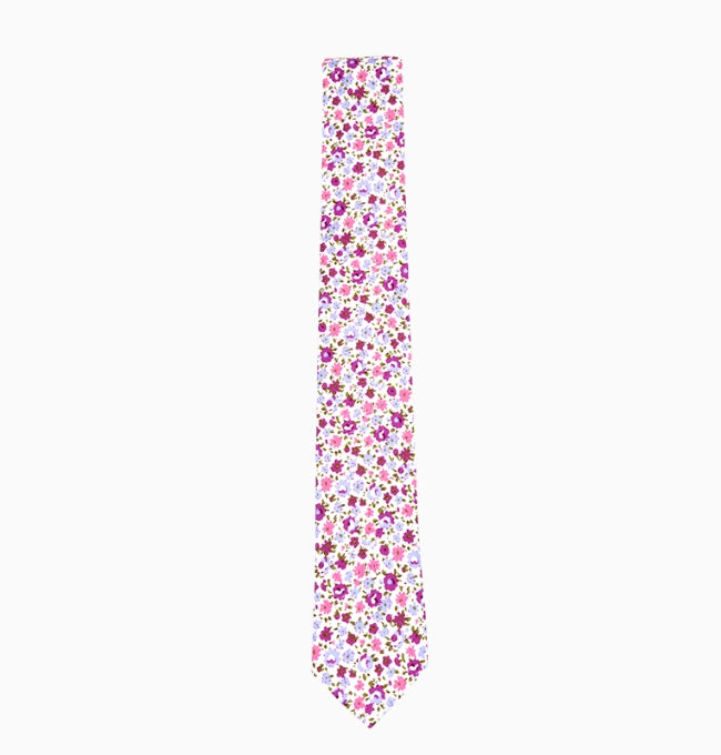 Cravate Liberty Violet Aubriète Homme en Coton