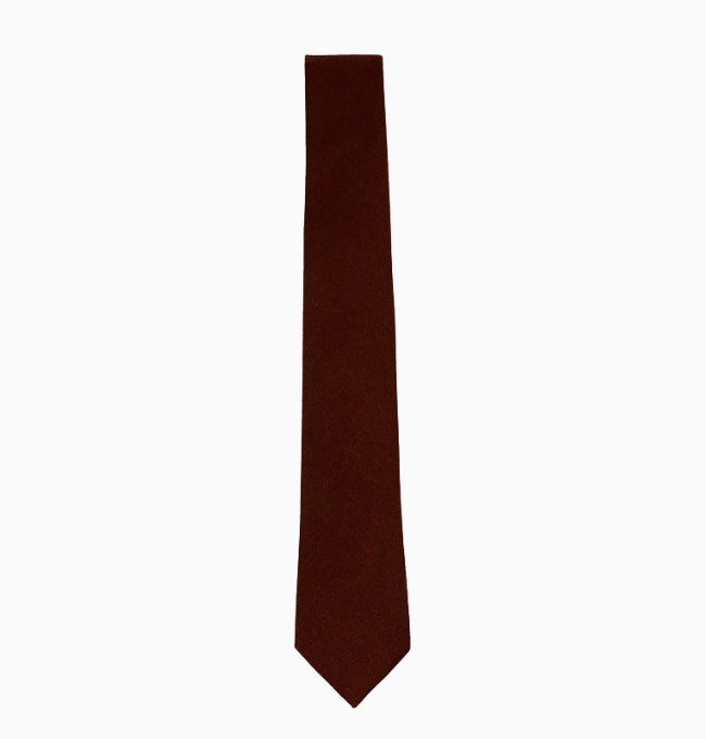 Cravate Marron Chocolat Homme en Lin