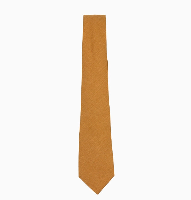 Cravate Marron Noisette Homme en Coton