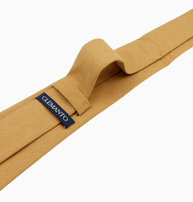 Cravate Marron Noisette Homme en Coton