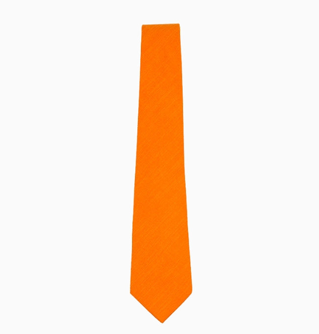 Cravate Orange Cuivré Homme en Coton
